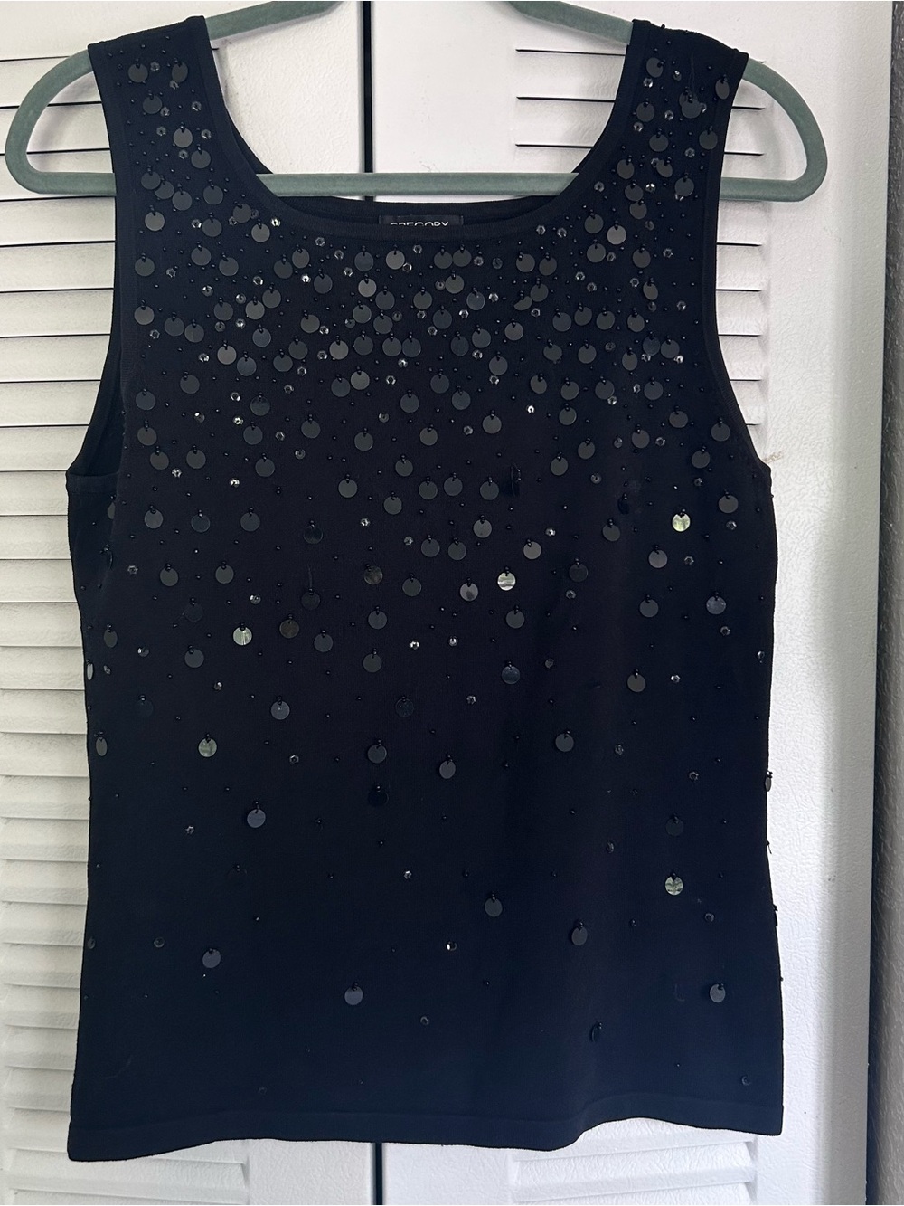 Gregory Black Sequin Embellished Sweater Top